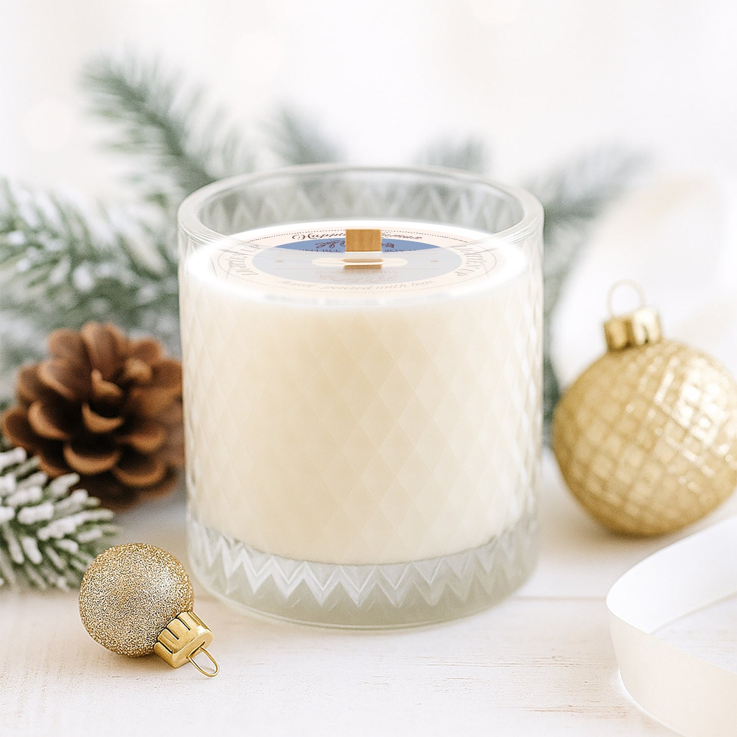 "Lighten Up" Brilliant Glass Candle 15 oz.
