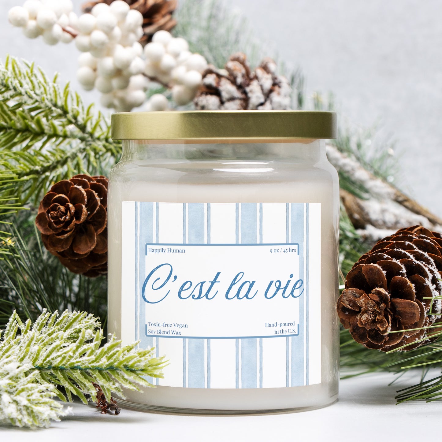 "C'est la vie" Candle Apothecary Jar 9oz