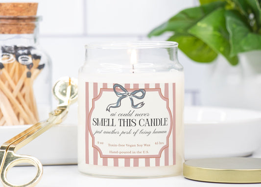 "AI Could Never" Candle Apothecary Jar 9oz