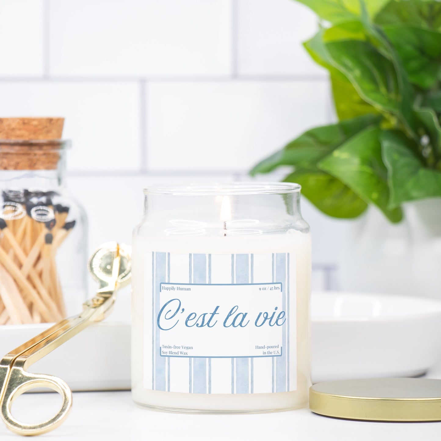 "C'est la vie" Candle Apothecary Jar 9oz