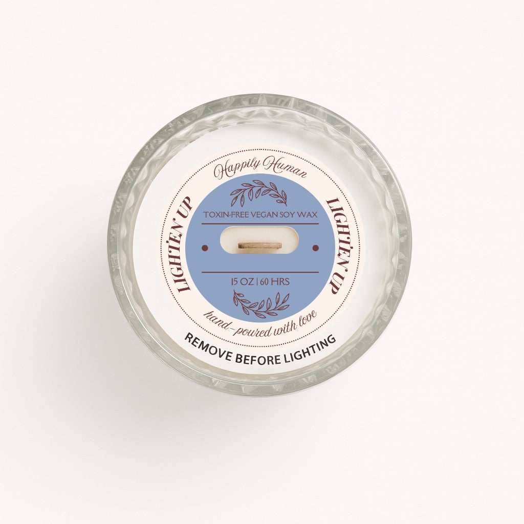 "Lighten Up" Brilliant Glass Candle 15 oz.