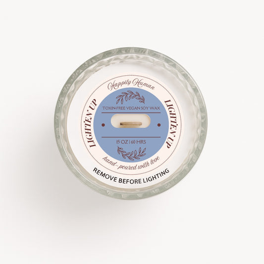 "Lighten Up" Brilliant Glass Candle 15 oz.