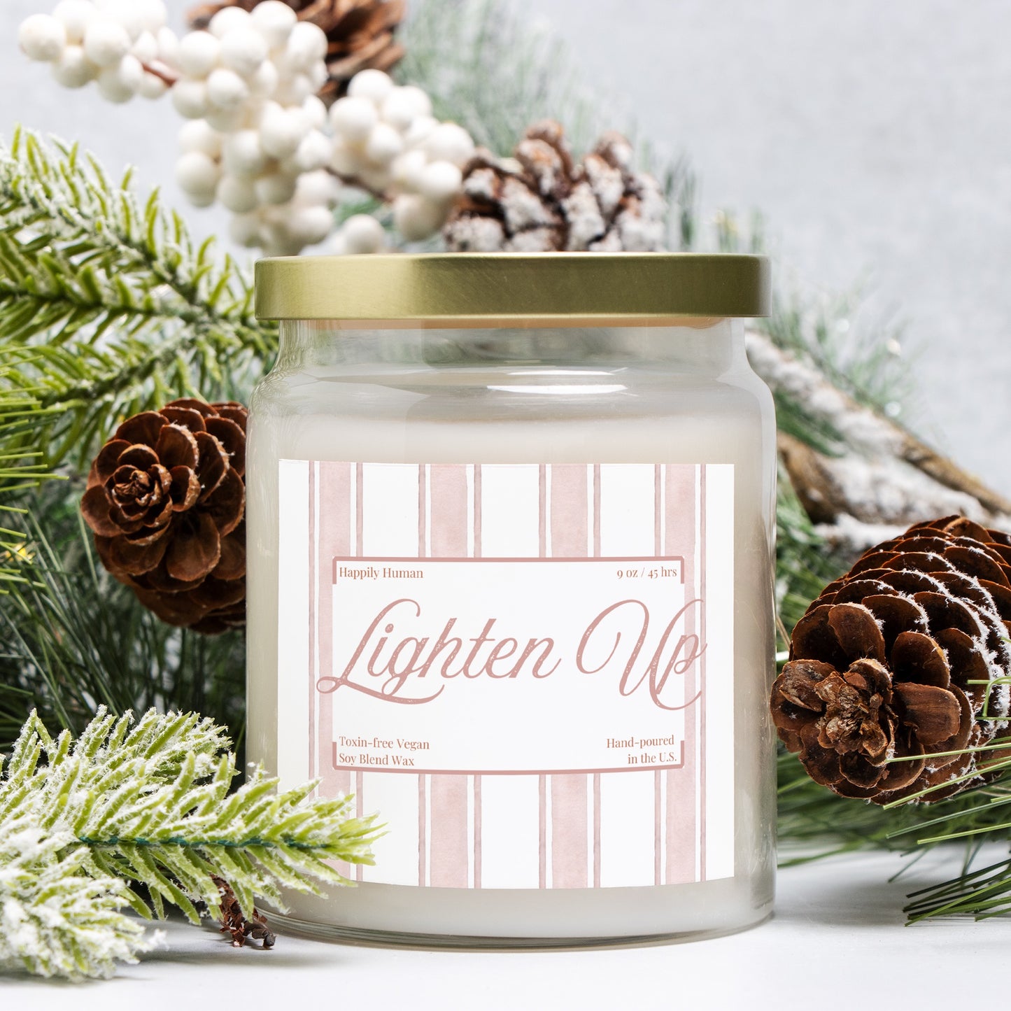 "Lighten Up" Candle Apothecary Jar 9oz