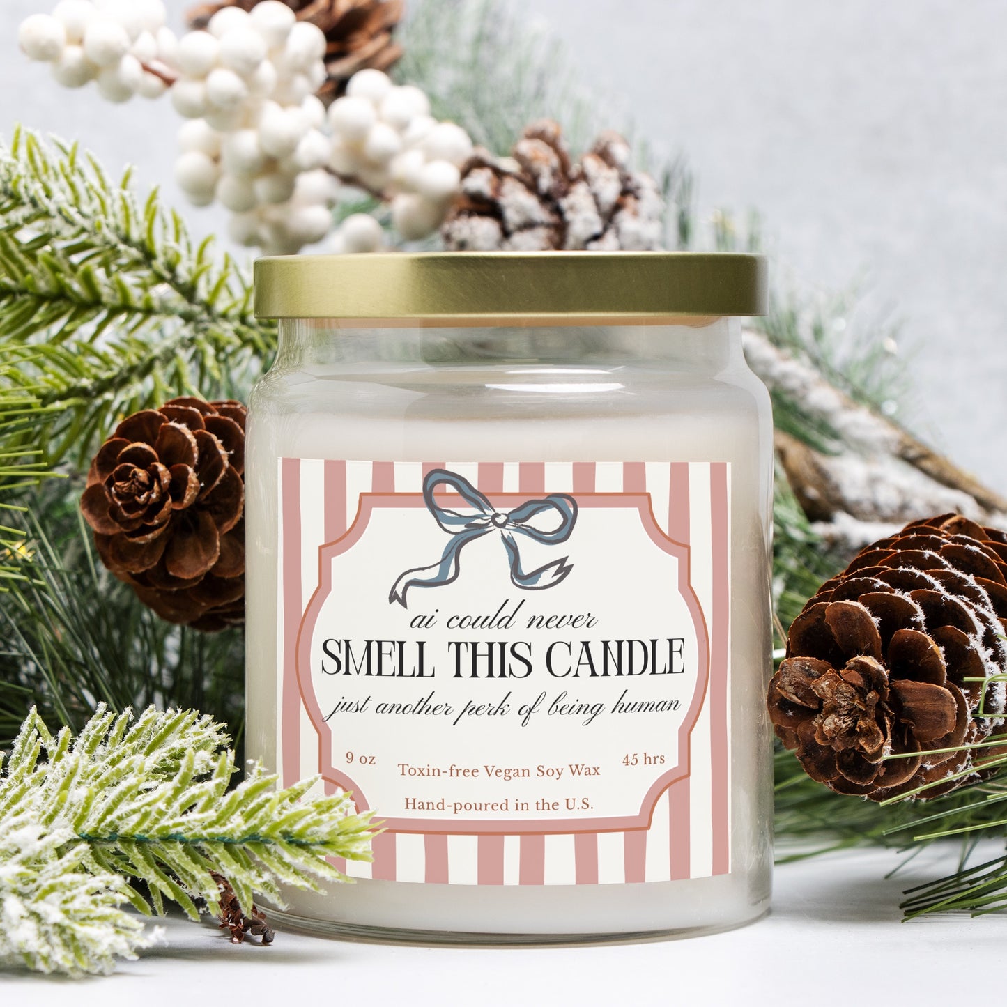 "AI Could Never" Candle Apothecary Jar 9oz